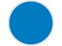Blue background traffic sign