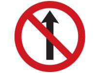 No entry ahead Sign