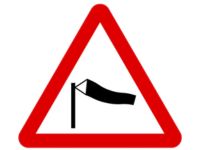 Side winds Traffic Sign