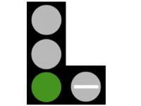 Trams must stop Traffic Sign